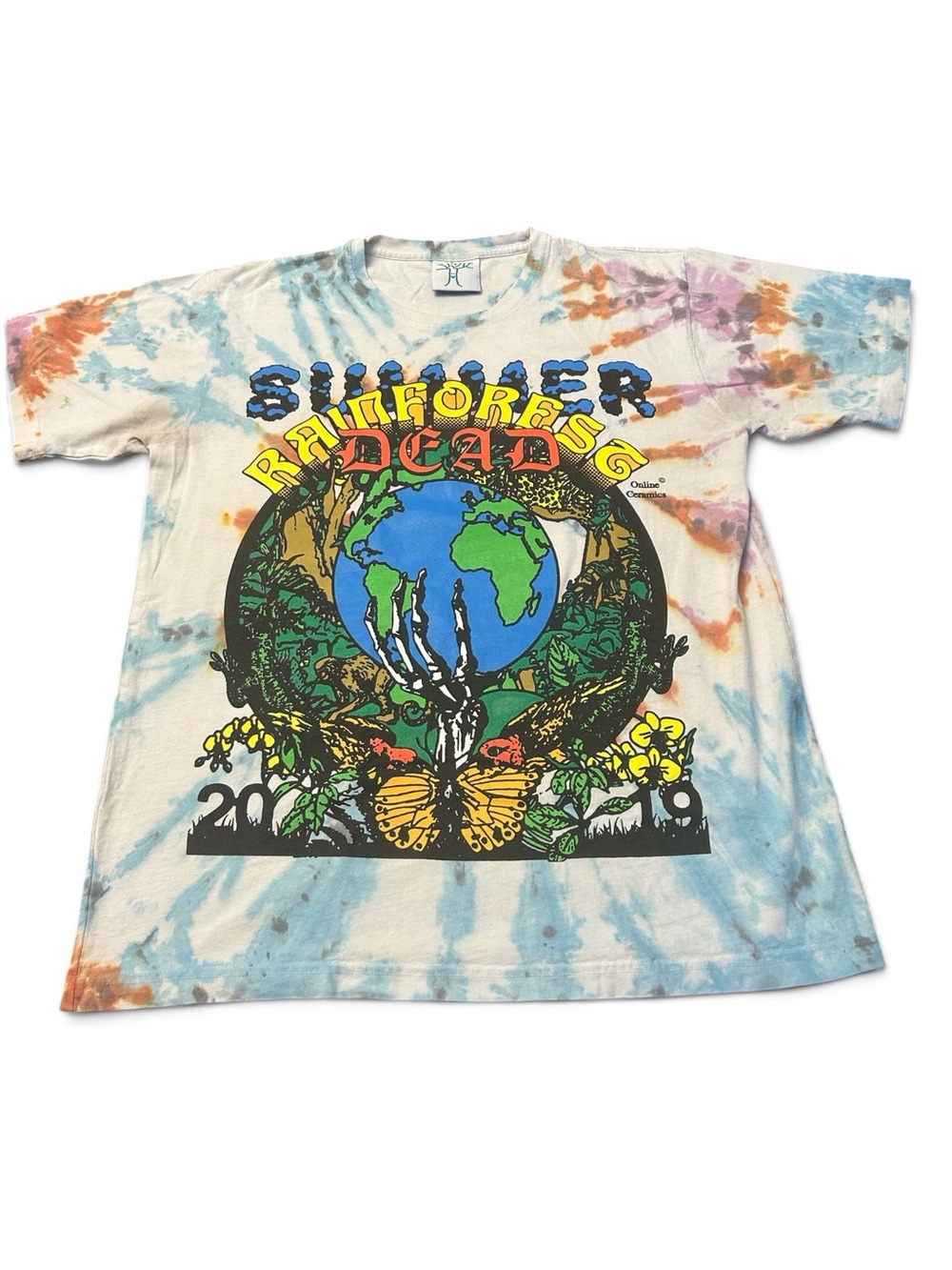Online Ceramics 2019 Dead & Co Summer Tour Shirt Size L Rainforest Dead Tie-Dye